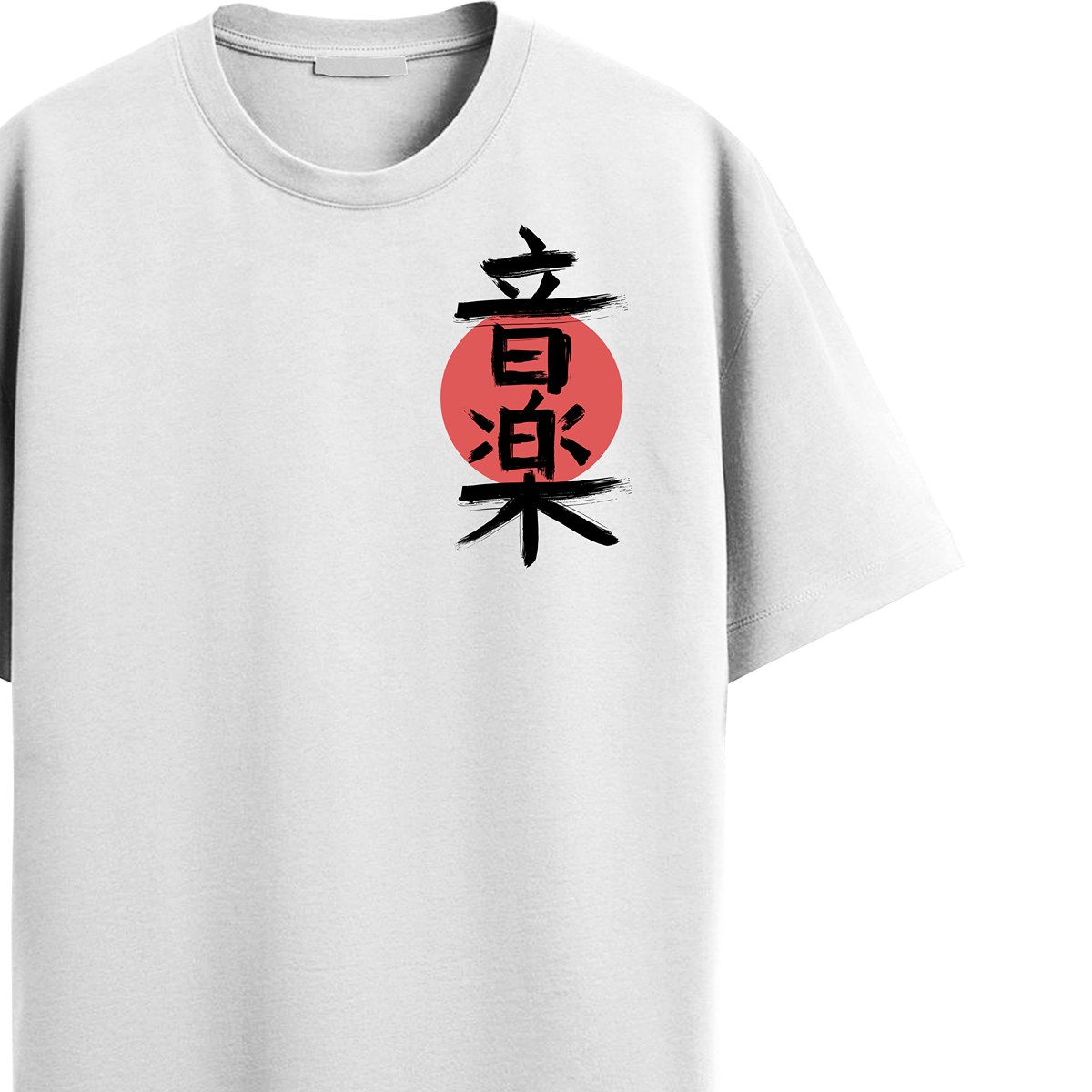 Lacti Red Moon White Oversized Tee