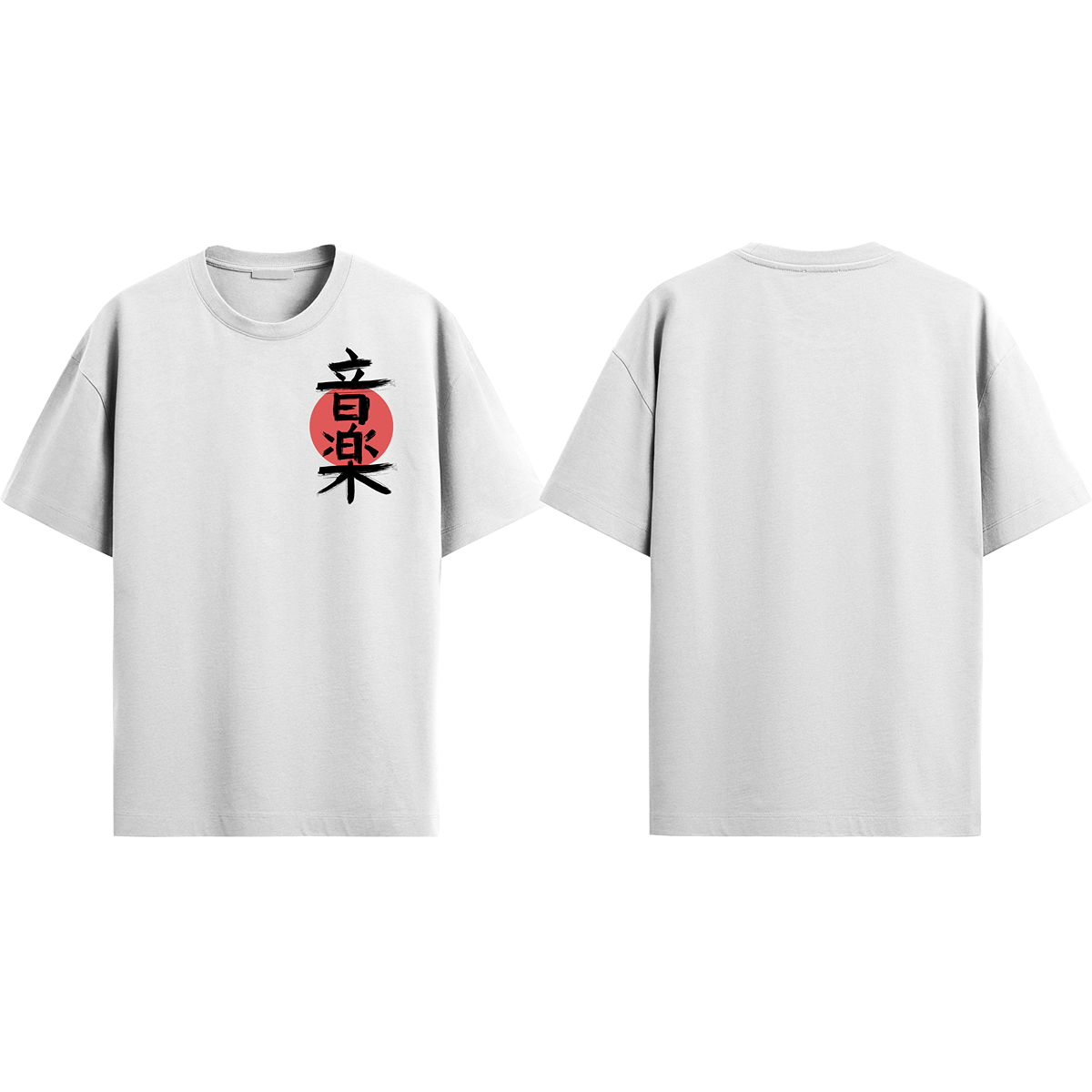 Lacti Red Moon White Oversized Tee