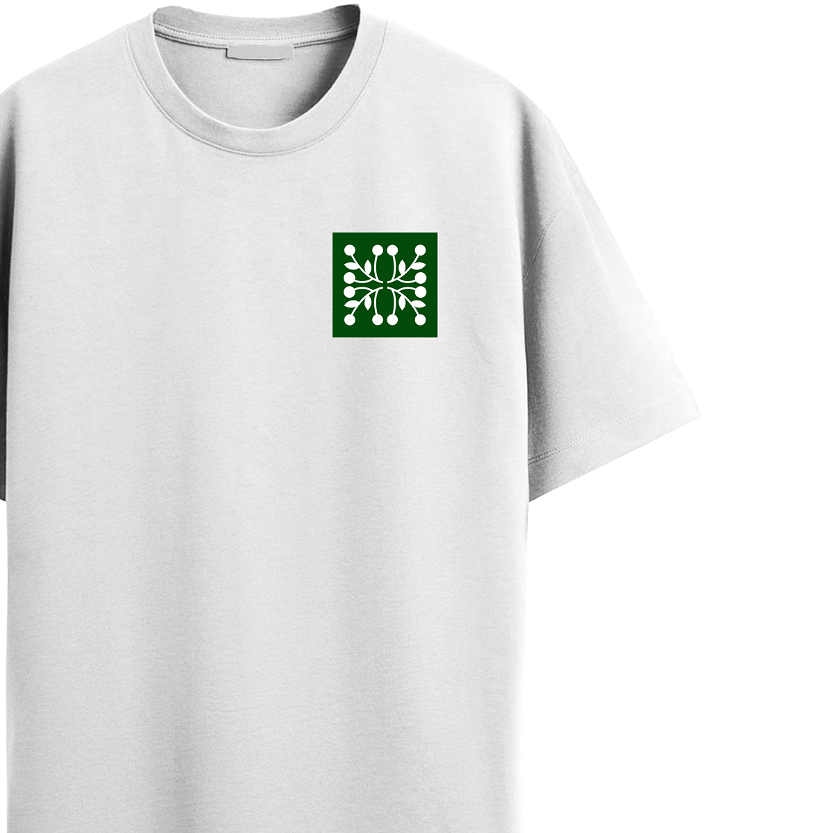 Dot Pattern White Oversized Tee