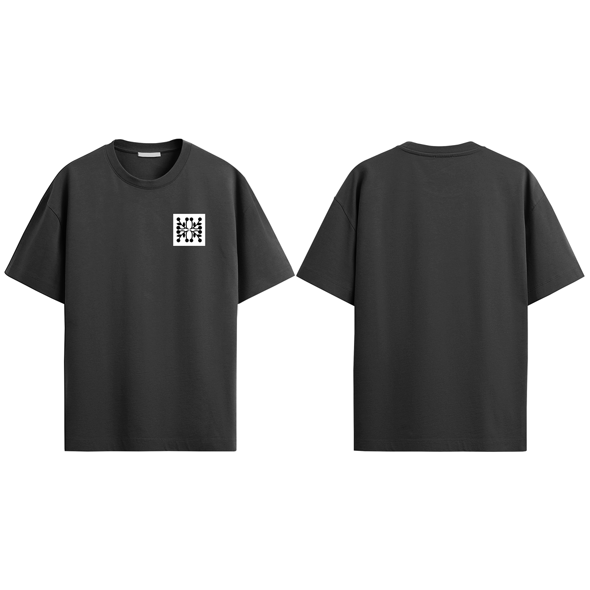Dot Pattern Black Oversized Tee