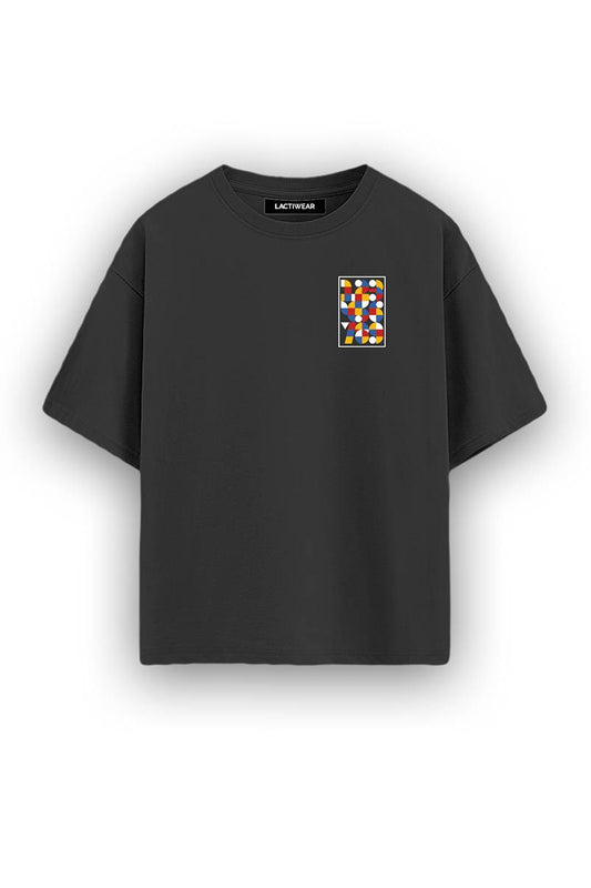 All in Numbers Black Oversized Tee