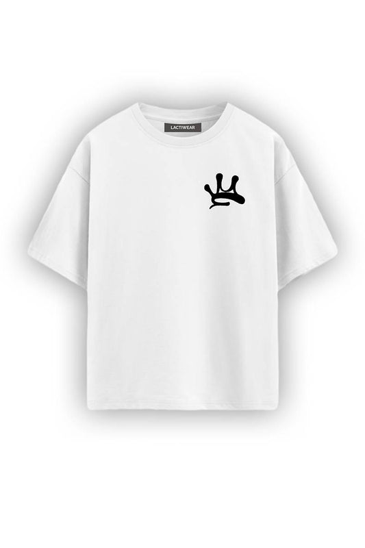 Crown White Oversized Tee