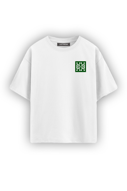 Dot Pattern White Oversized Tee