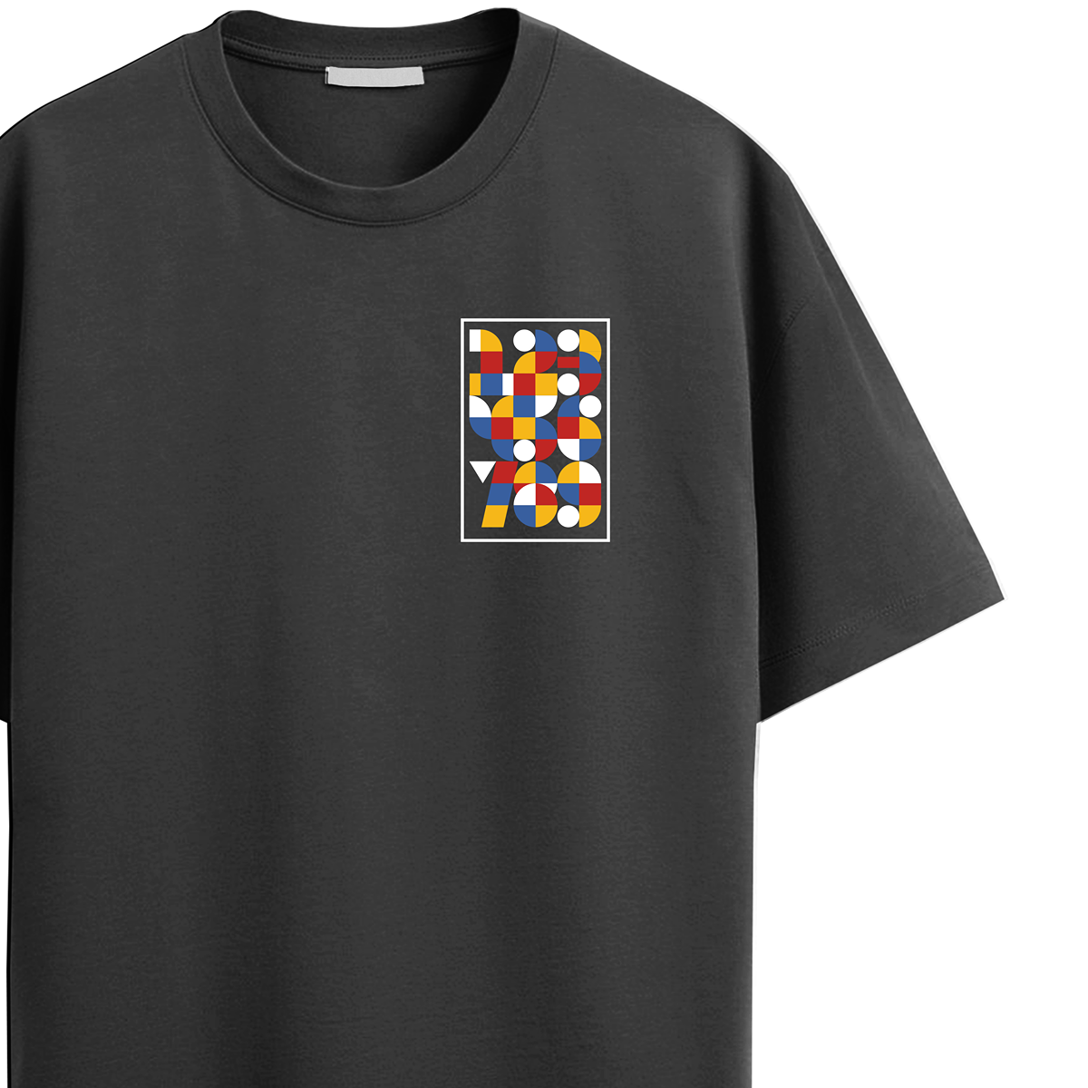 All in Numbers Black Oversized Tee