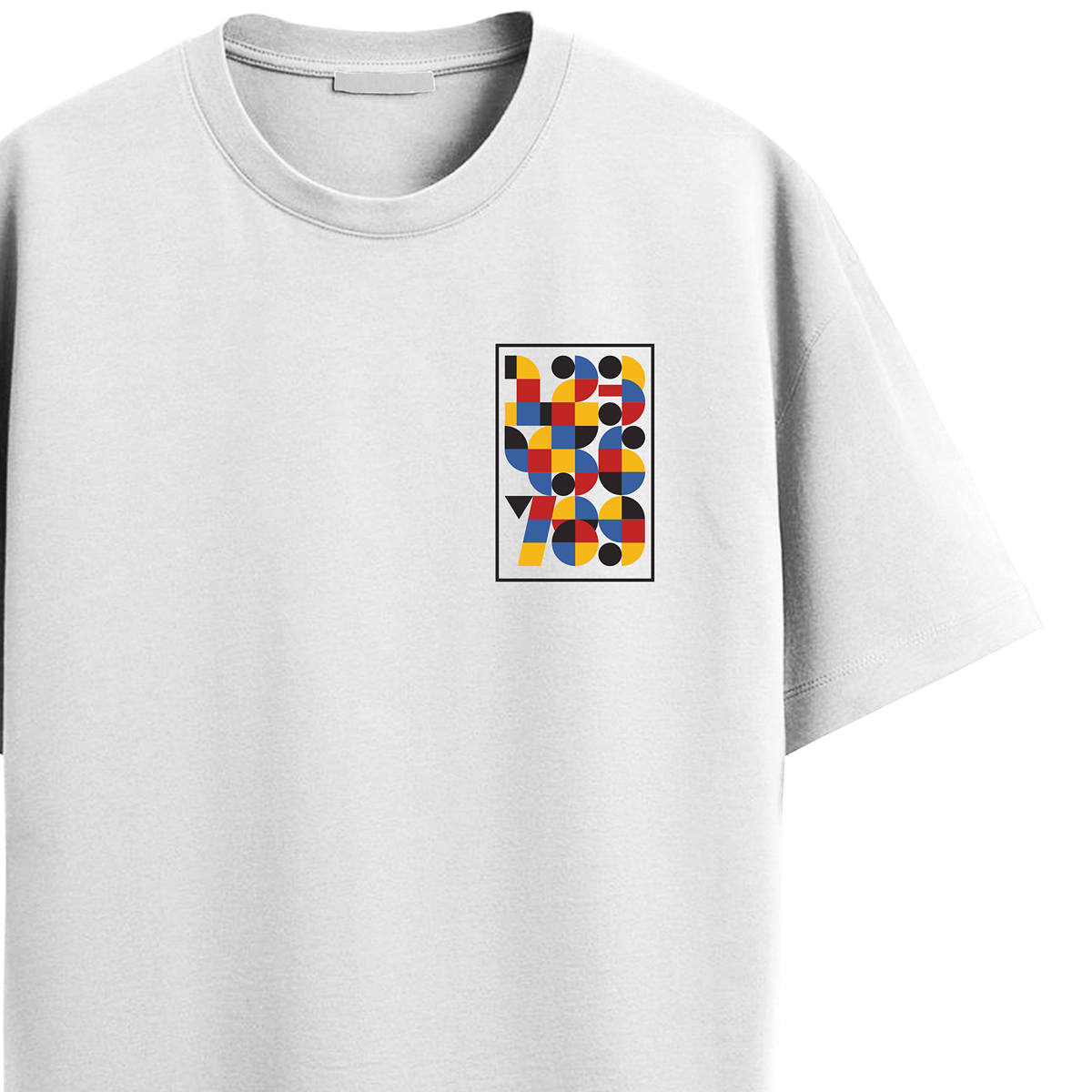 All in Numbers white Oversized Tee
