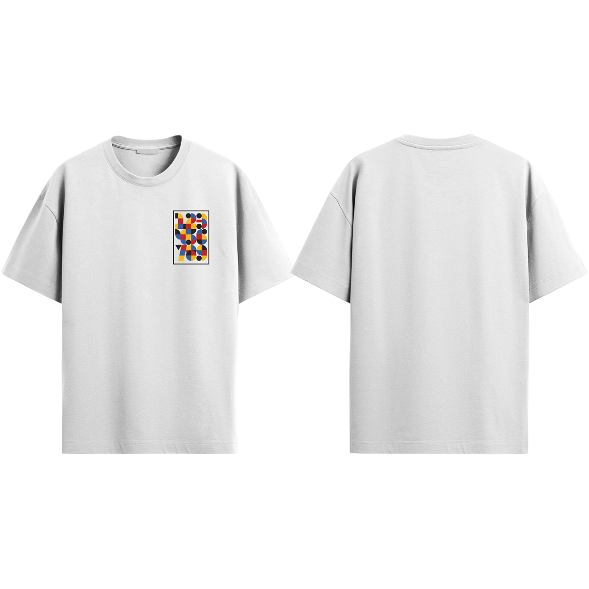 All in Numbers white Oversized Tee