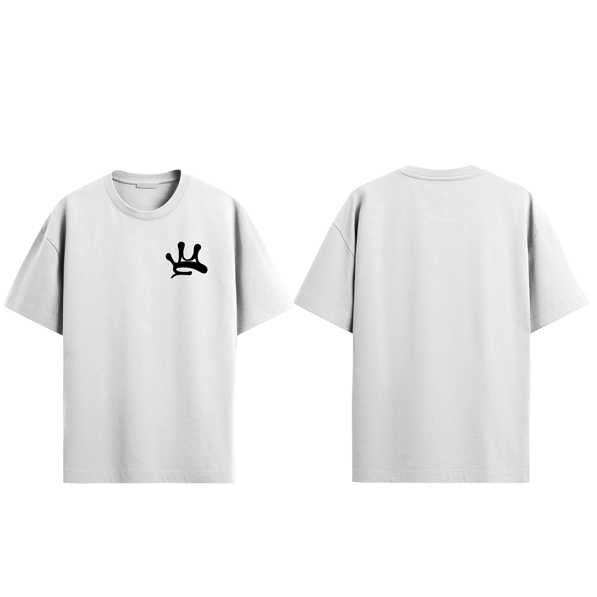 Crown White Oversized Tee