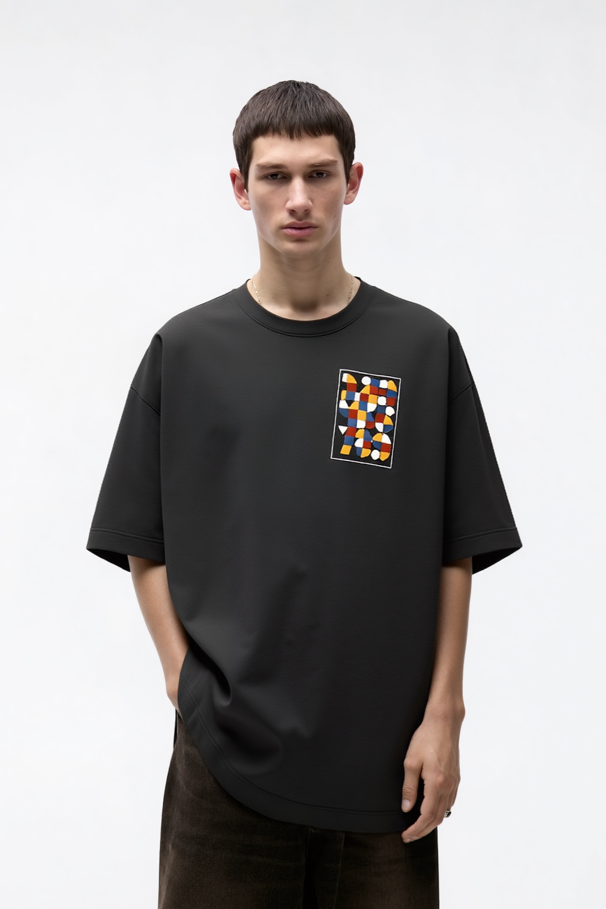 All in Numbers Black Oversized Tee