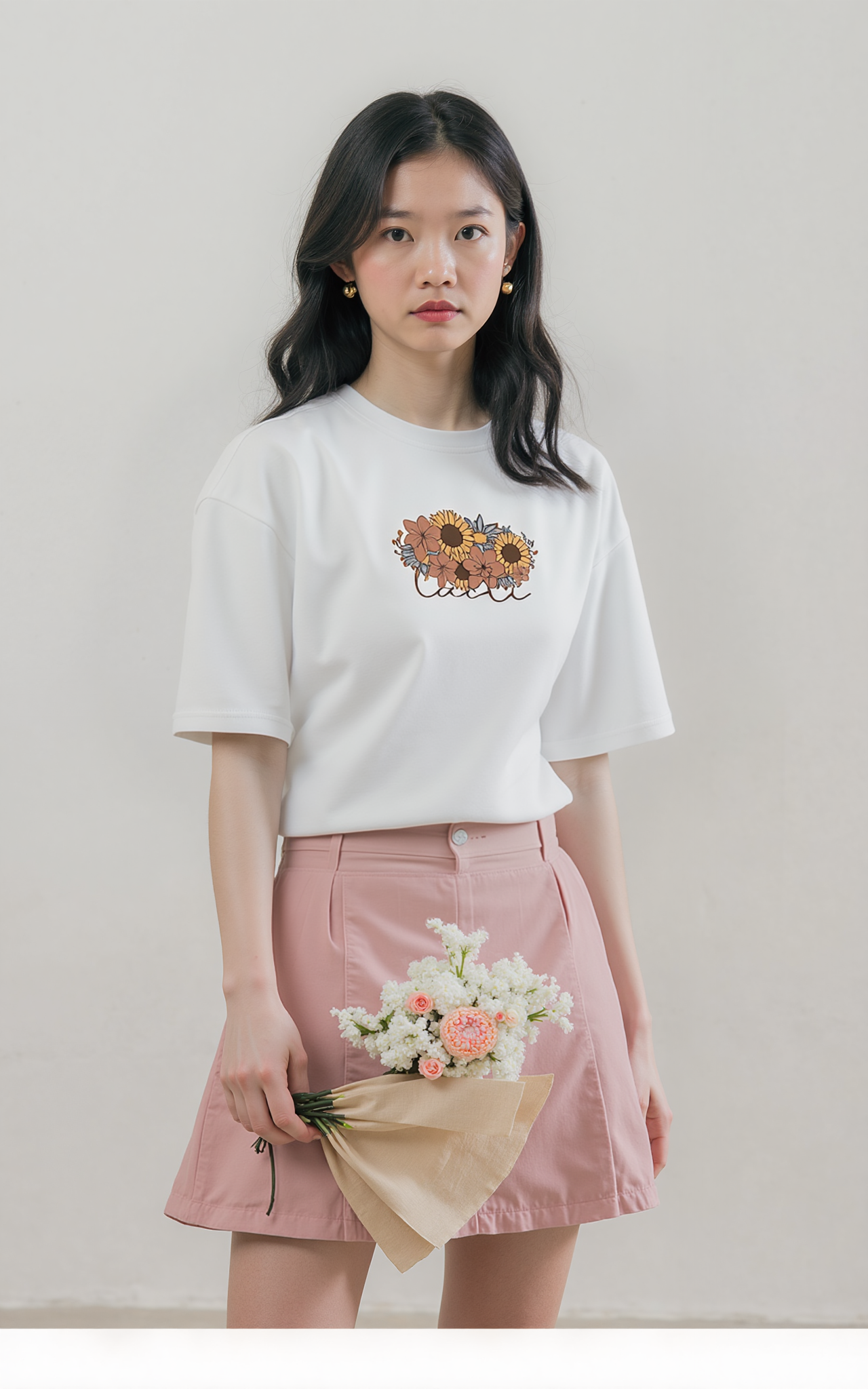 Lacti Flower Oversized Tee