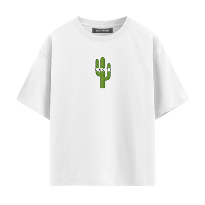 Lacti Cactus White Oversized Tee