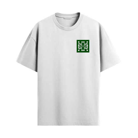 Dot Pattern White Oversized Tee