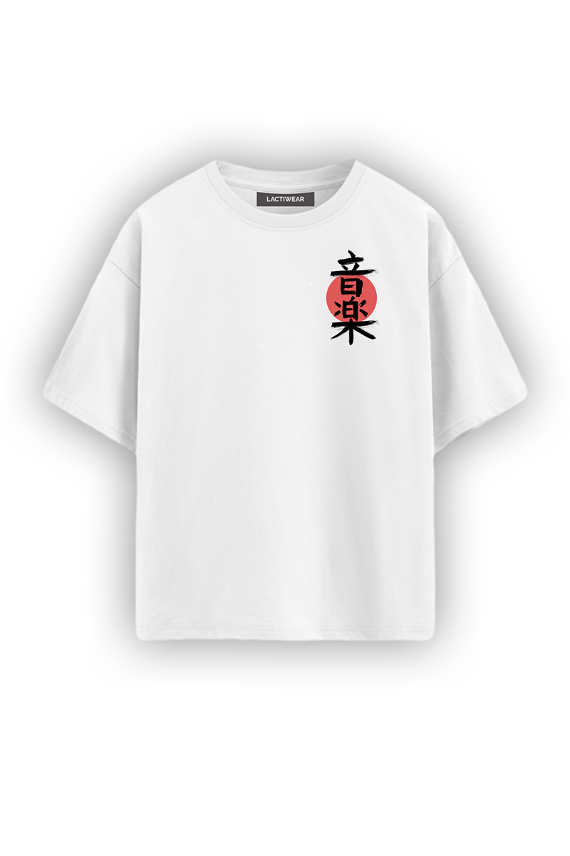 Lacti Red Moon White Oversized Tee