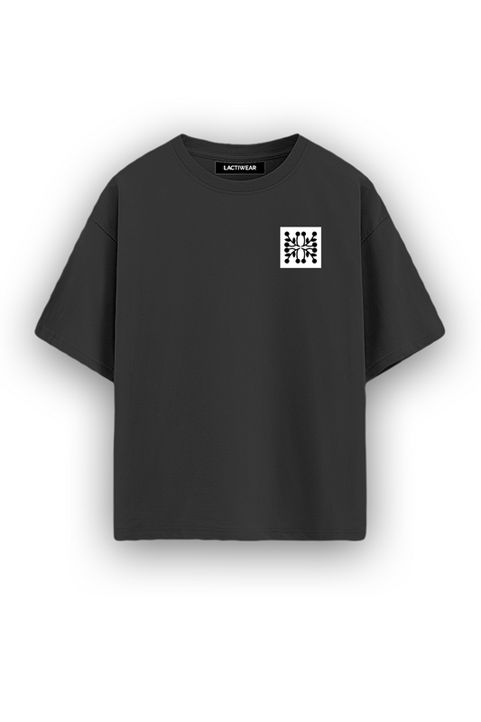 Dot Pattern Black  Oversized Tee
