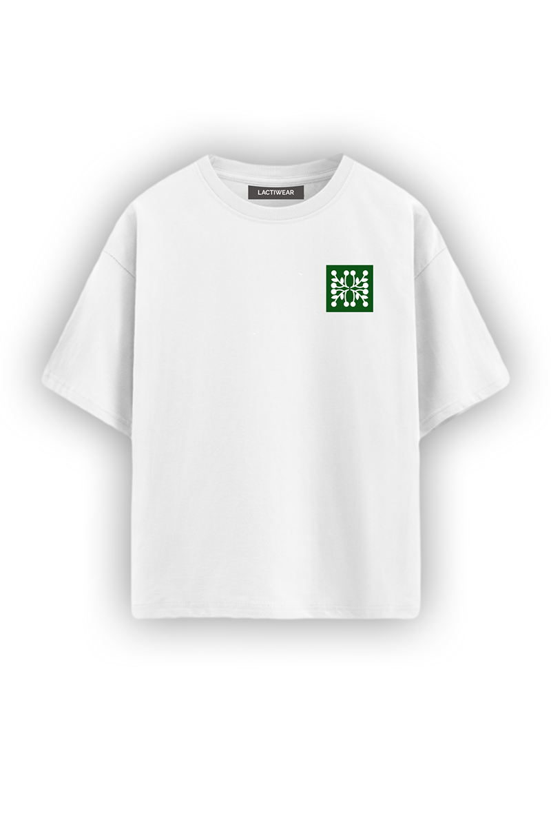 Dot Pattern White Oversized Tee