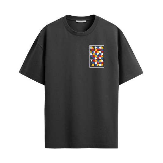 All in Numbers Black Oversized Tee