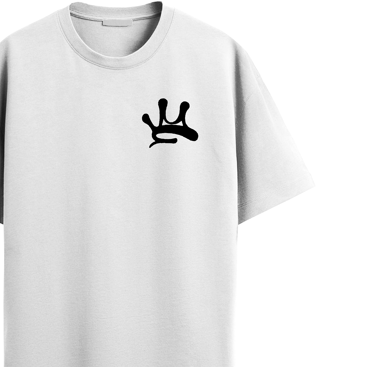 Crown White Oversized Tee