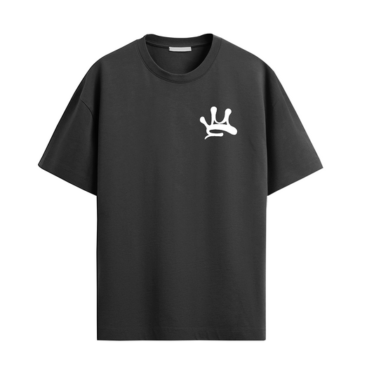 Crown Black Oversized Tee