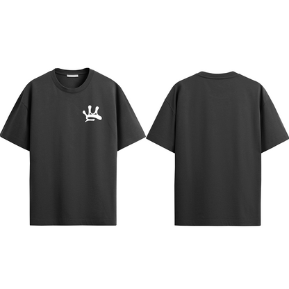 Crown Black Oversized Tee