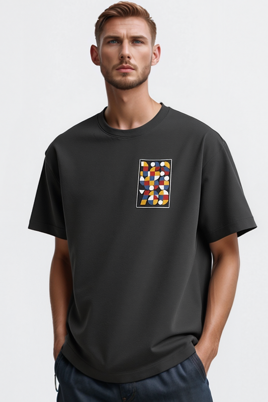 All in Numbers Black Oversized Tee