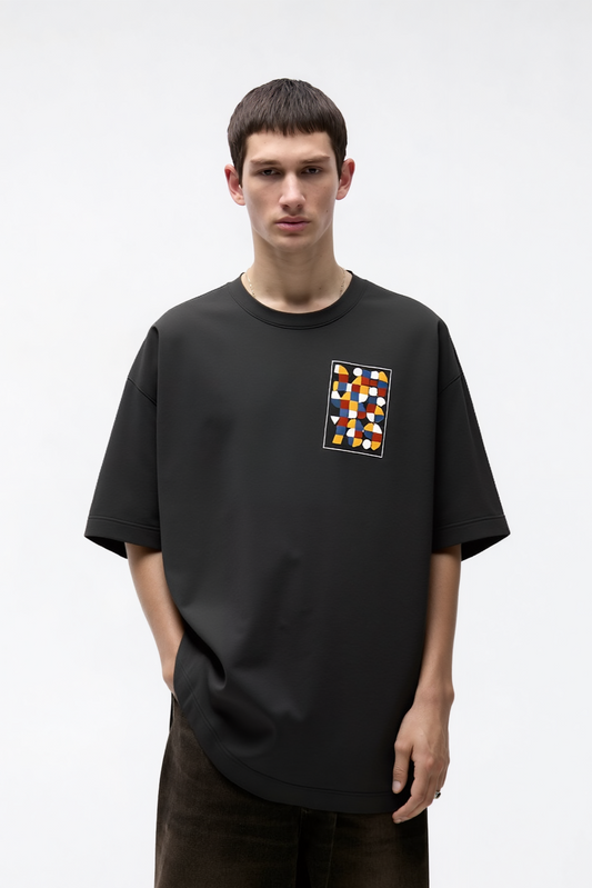All in Numbers Black Oversized Tee