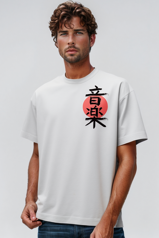 Lacti Red Moon White Oversized Tee