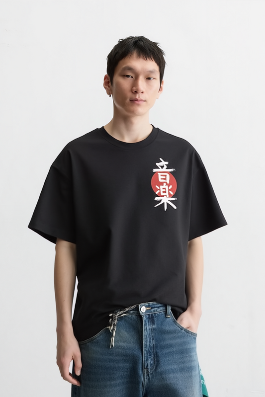 Red Moon Black Oversized Tee